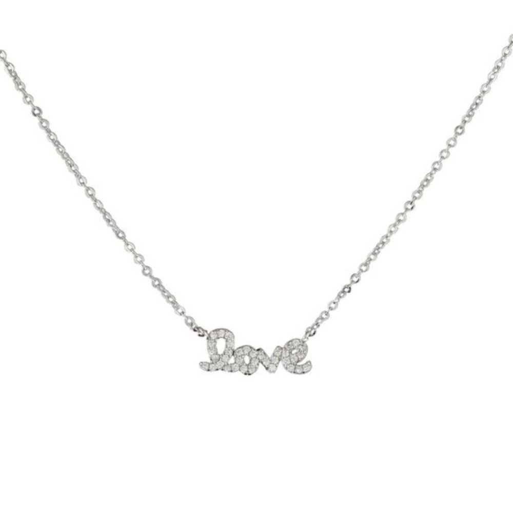 Dainty Love Script Necklace - Picture 5 of 7